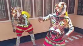 Thousands tune into virtual 'tiger dance' during traditional Indian celebrations