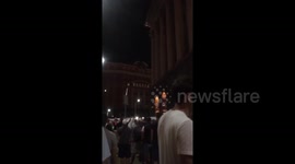 People throw salutes on protests in Sofia, Bulgaria