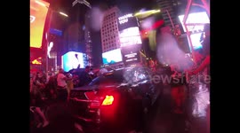 Further footage of car ramming through protesters in New York's Times Square