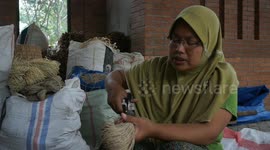 The traditional art of weaving still thrives in this small Indonesian village