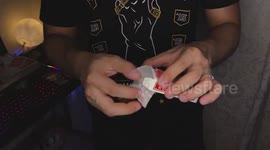 Self-taught magician performs an amazing card trick
