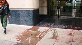 Aftermath of the Extinction Rebellion protests at the department for transport