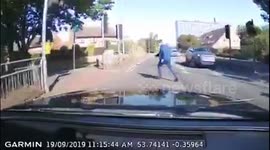 Close call on dashcam