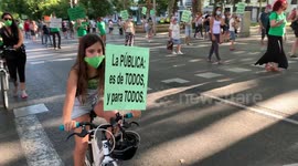 Teachers demands a safe return to classrooms in Madrid on 5th September, 2020.