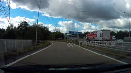 Poor lane discipline almost causes a collision