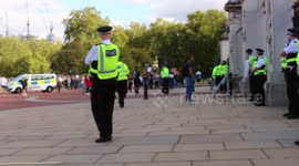 SaveOurChildren protesters arrive at Buckingham palace to read an open letter to the Queen
