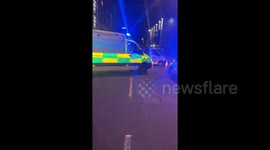 Emergency services arrive at scene of Birmingham stabbings