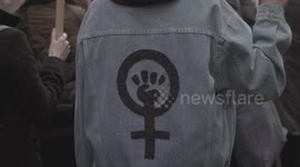 Feminist Protest in London/Women's March - B-Roll - Cinematic Shot