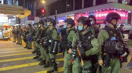 Hong Kong police clash with protesters over delayed legislative elections