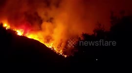 Firefighters battle El Dorado wildfire that was triggered by gender reveal party