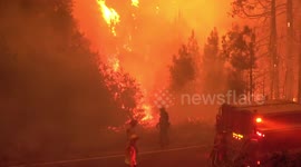 California firefighters respond to raging Creek Fire in Fresno County