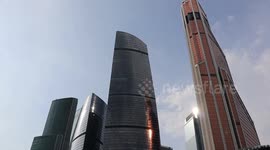 Moscow City Center - financial district in Moscow is still under development, Moscow, Russia