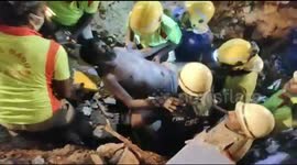 Man rescued from rubble after building collapses in southern India