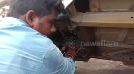 Cops seize alcohol bottles being smuggled inside vehicle in southern India