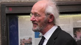 Father of Julian Assange addresses journalists outside the Old Bailey as extradition hearing resumes