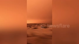 Creek Fire turns sky orange in California