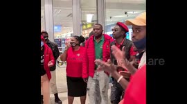 Protesters gather outside South African health and beauty shop after 'racist' advert