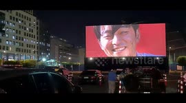 Drive-in cinema opened in Manila lets film buffs attend the movies in their cars