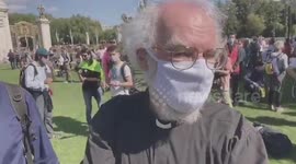 Former Archbishop Of Canterbury Speaks With Climate Protesters