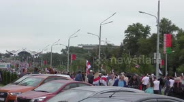 Minsk protest at Prospekt Pobeditelei, September 6th.