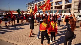 Thousands protest use of serbian symbols at earlier postelection rallies in Montenegro