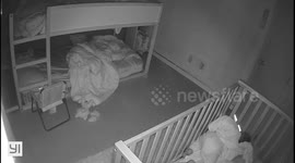 Paranormal activity caught on baby camera