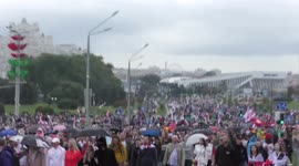 Belarus military surrounded Stella monument in Minsk on September 6th protest