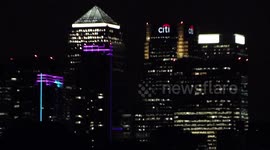 Canary Wharf at night, London, UK
