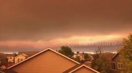 US: Orange Veil Of Smoky Haze Hovers Over Colorado Due To Cameron Peak Fire 4