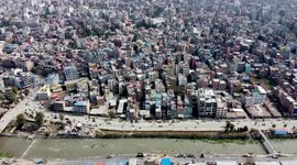 Kathmandu Metropolitan City, Nepal seen from above