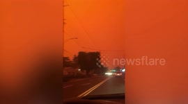 Oregon sky turns apocalyptic red by raging wildfires