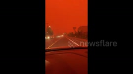 US: Red Skies Over Oregon Due To Wildfires 2