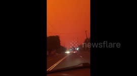 US: Red Skies Over Oregon Due To Wildfires