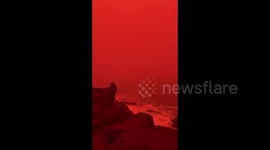 Red Skies Over Oregon Due To Wildfires
