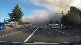 Travel from Portland Suburb to Oregon capitol city showing encroaching smoke in the area.