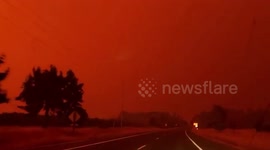 Red Skies Over Oregon Due To Wildfires