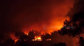 Greek refugee camp in Moria engulfed in flames