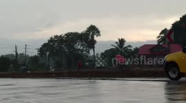 Tropical Storm batters the Philippines