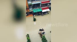 Heavy rain causes flooding in Phuket, Thailand