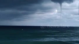 Waterspout spotted off coast of Mar Bella beach in Barcelona