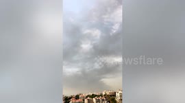 Smoke rises over Beirut, Lebanon during fire at city's port