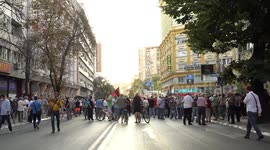 Macedonia opposition holds protest led by right-wing leader