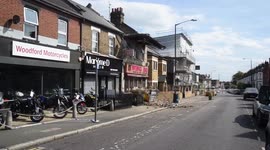 Road cordoned off after building's roof collapses in northeast London
