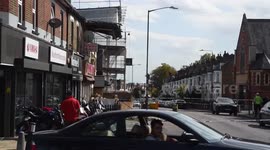 Roof of building in northeast London collapses
