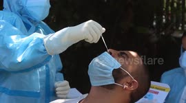 Authorities carry out COVID-19 antigen tests on residents in Kashmir