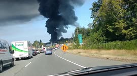 Active fire by Nanaimo airport