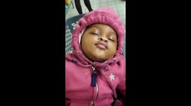 Baby sleeping during shoping time