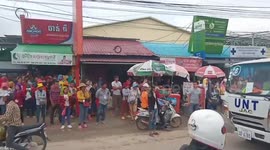 Cambodia garment factory workers protest over poor working conditions and pay
