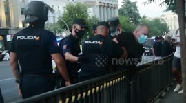 Far-right protesters clash with police in Madrid during National Day of Catalonia