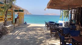 Paradise Desert beach in Greece. After Covid-19.